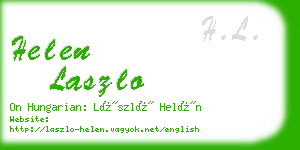 helen laszlo business card